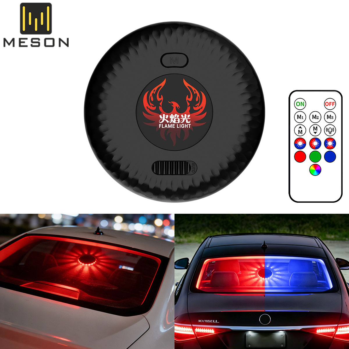 Lighting Interior Decor - KEVANLY Car Rear RGB Windshield Safety