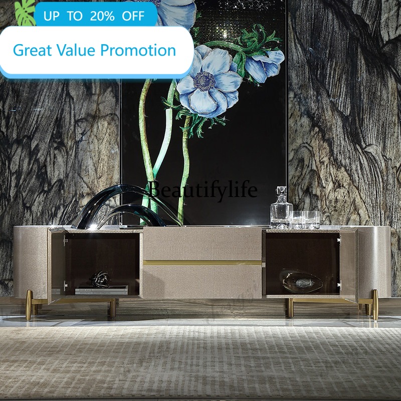 Decor Lighting & Decor Fires Photos - M178 Italian light luxury TV cabinet,