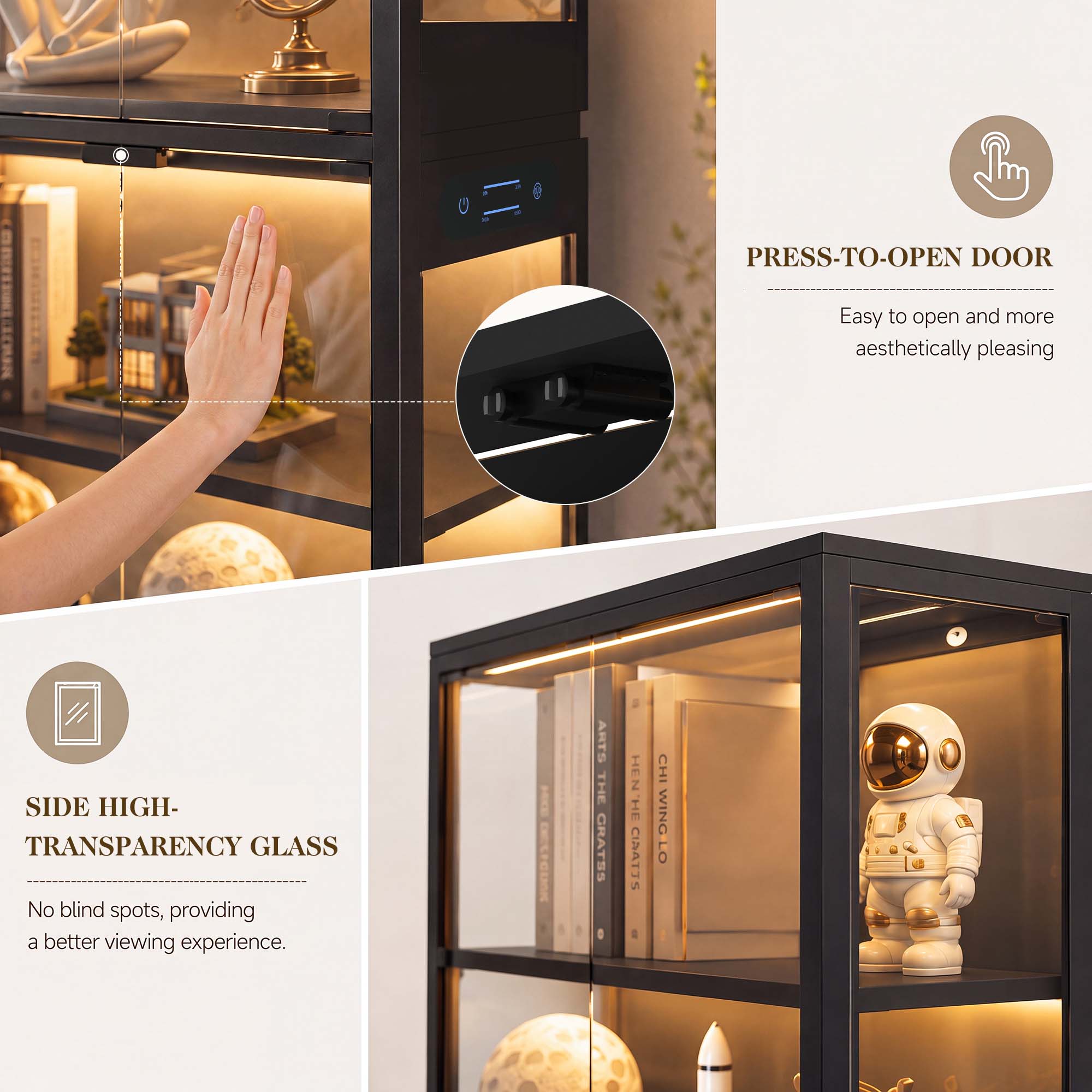TCGBKAF 5‑Tier Display Cabinet - đánh giá và giá Home Lighting And Decor