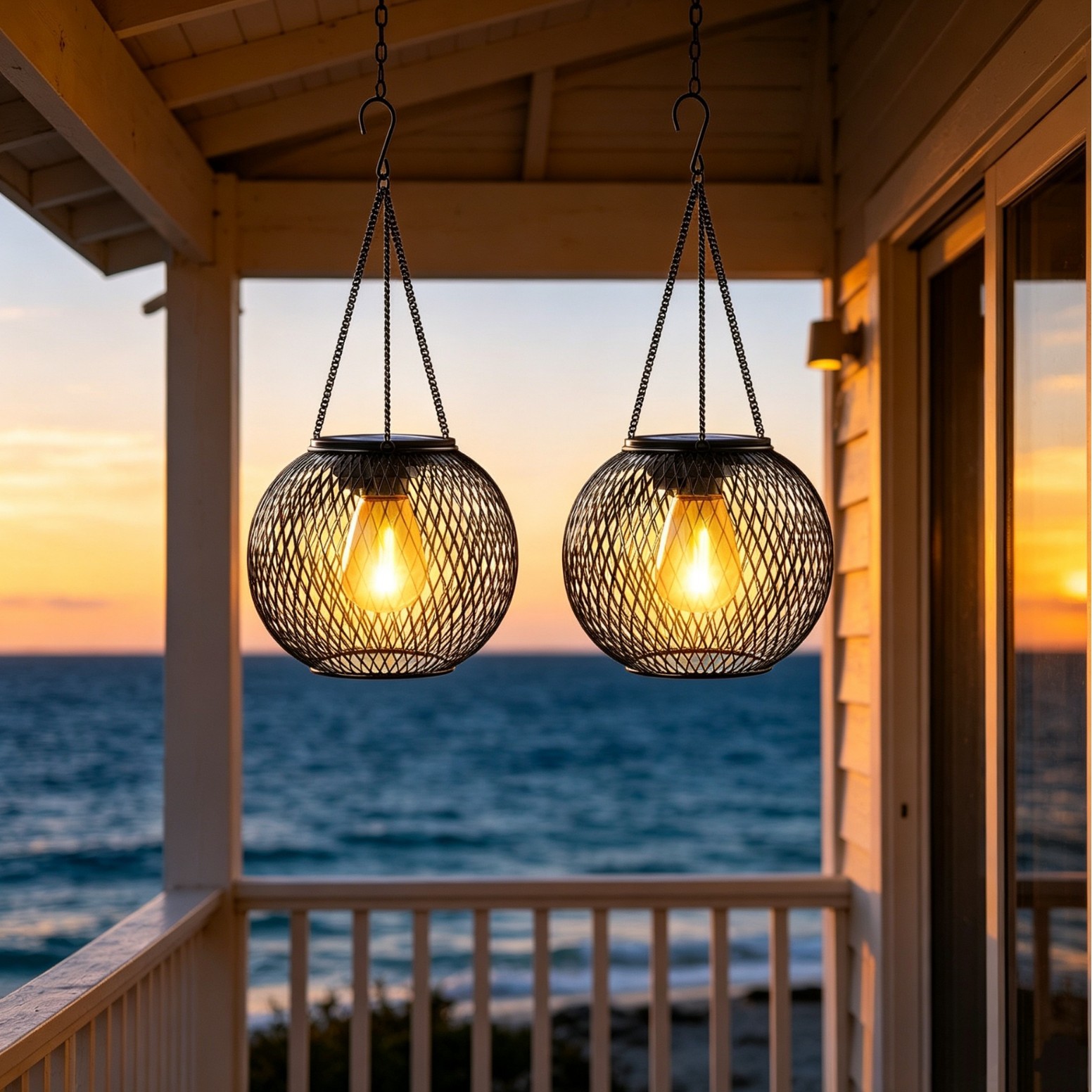 Solar Powered LED Hanging Floo - đánh giá và giá Lighting Design Decor