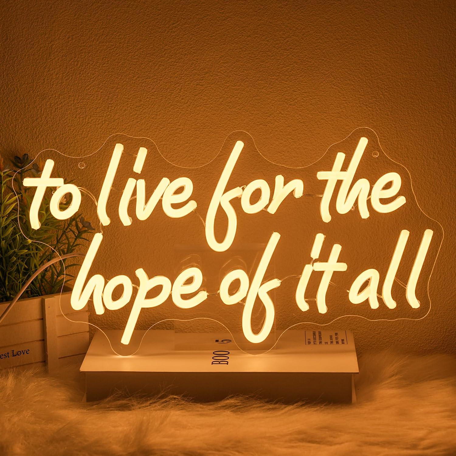 To Live For The Hope Of It All - đánh giá và giá Wall Decor Lighting