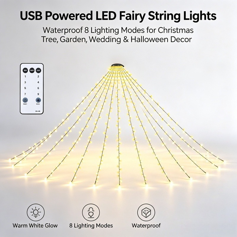 USB LED Fairy String Lights, W - đánh giá và giá Garden Lighting Decor