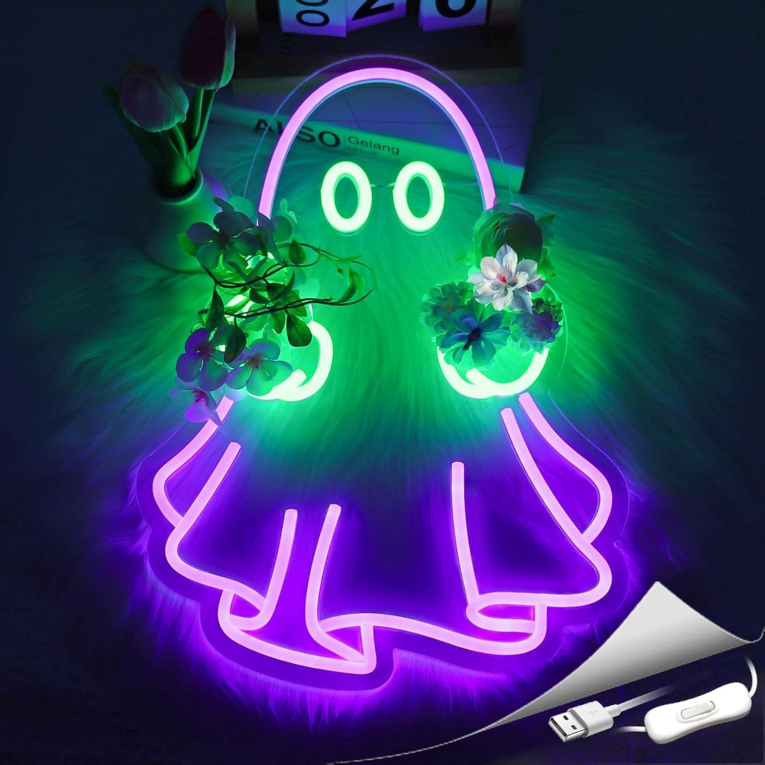 Ghost Neon Sign USB Powered LE - đánh giá và giá Room Lighting Bedroom Decor