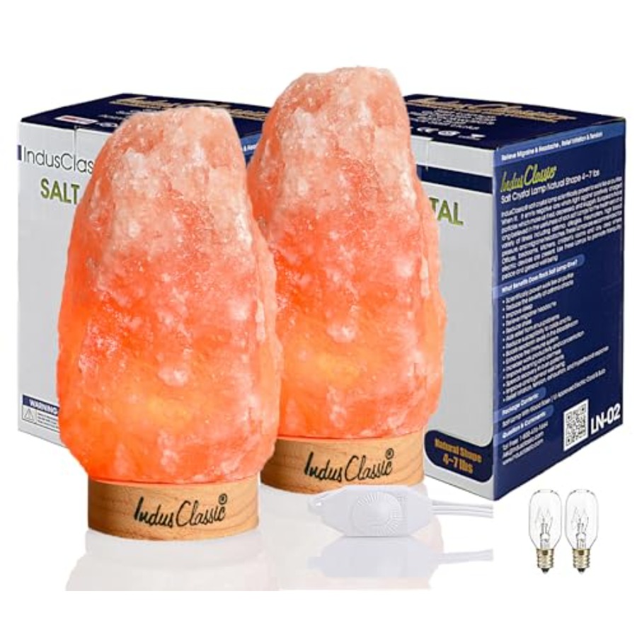 LN-02 Pack of 2 Natural Himala - đánh giá và giá Himalayan Salt Lamp