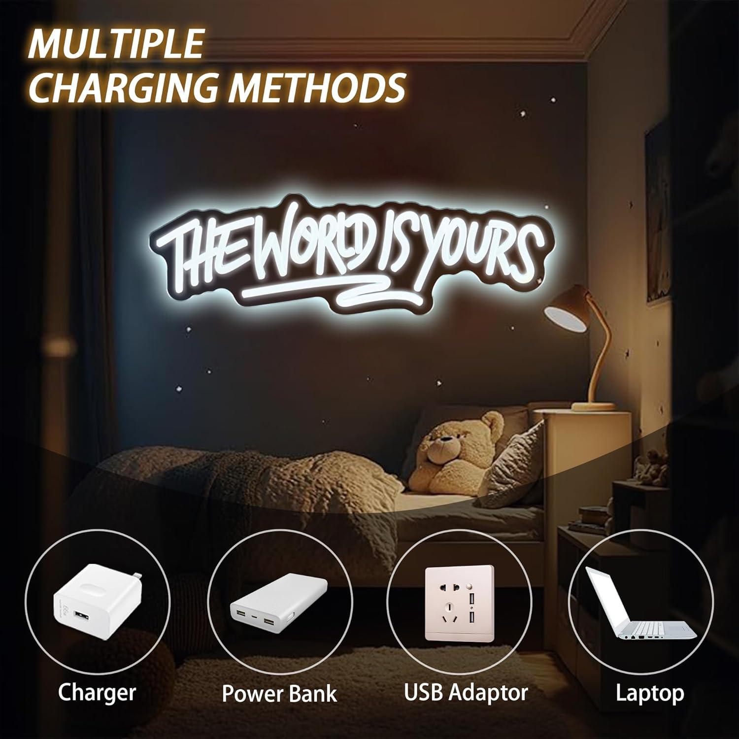 The World is Yours Neon Sign U - đánh giá và giá Room Lighting Bedroom Decor