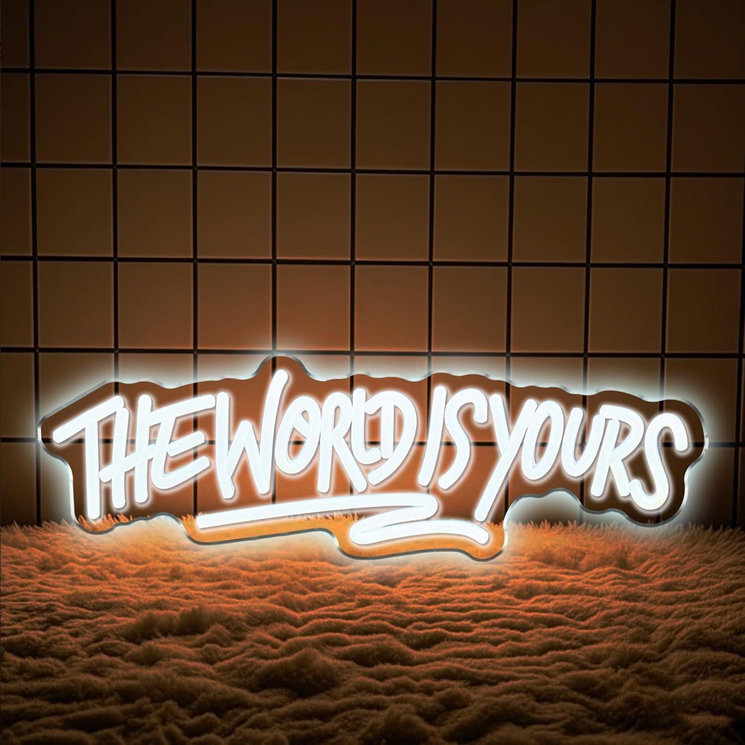 The World is Yours Neon Sign U - đánh giá và giá Room Lighting Bedroom Decor